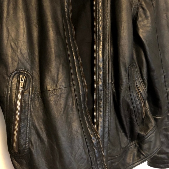 Barney's real leather motorcycle jacket - Picture 3 of 3